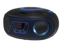 CD-afspiller boombox med Bluetooth – DENVER TCL-212BT, sort/blå