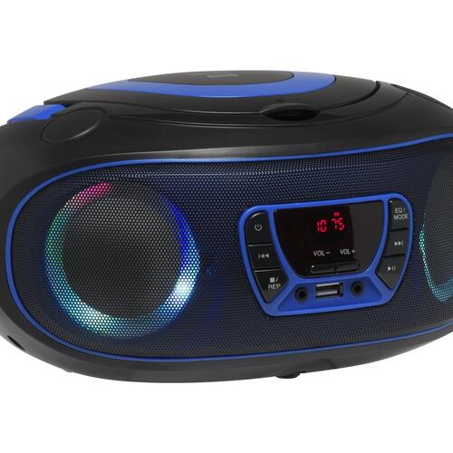 CD-afspiller boombox med Bluetooth – DENVER TCL-212BT, sort/blå