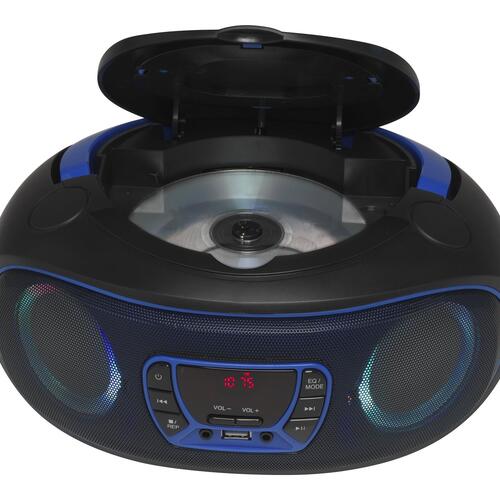 CD-afspiller boombox med Bluetooth – DENVER TCL-212BT, sort/blå
