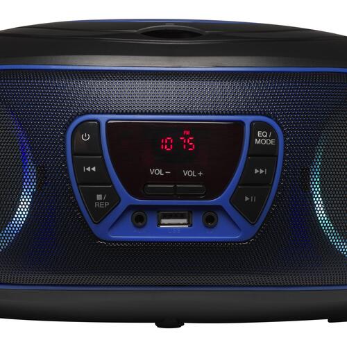 CD-afspiller boombox med Bluetooth – DENVER TCL-212BT, sort/blå