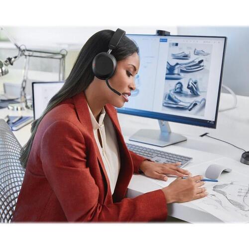 Trådløse høretelefoner Jabra Evolve2 75 headset – sort (USB-C)
