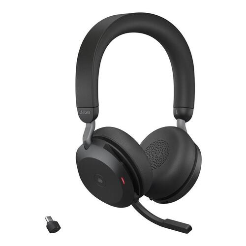 Trådløse høretelefoner Jabra Evolve2 75 headset – sort (USB-C)