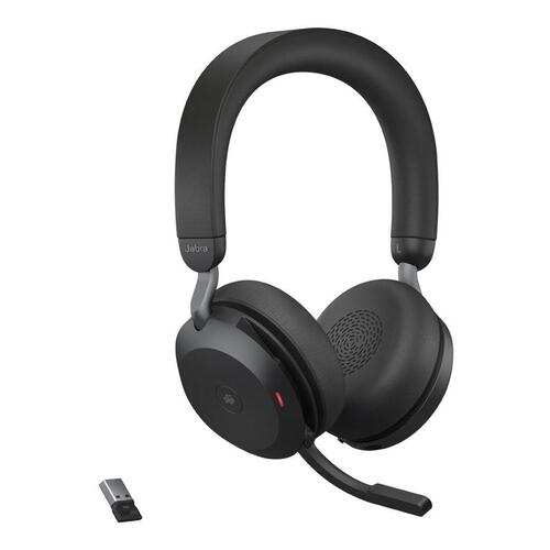 Trådløst headset Jabra Evolve2 75 med opladningsstander – sort
