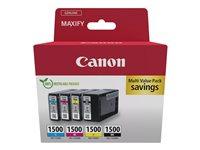 Blækpatroner Canon PGI-1500 BK/C/M/Y Multipack - sort, cyan, magenta, gul billede