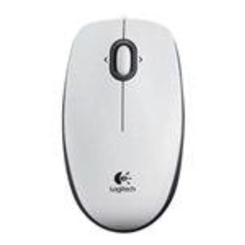 Computer mus Logitech B100, optisk, kablet, hvid