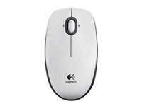 Computer mus Logitech B100, optisk, kablet, hvid
