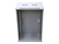 19" rackskab væg/gulv 15U 600×600 - Extralink, grå billede