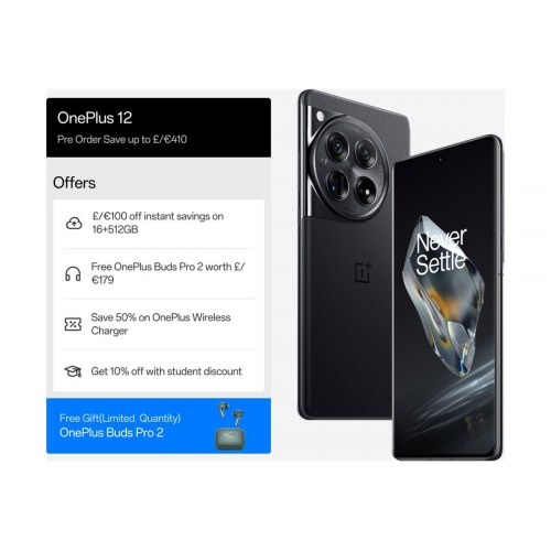 OnePlus 12 6,82" 512 GB - silke sort