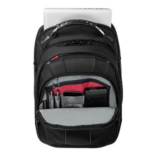 Rygsæk til laptop 17" – Wenger Carbon, sort polyester