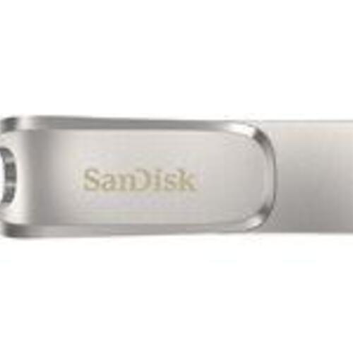 USB stik SanDisk Ultra Dual Drive Luxe 128 GB USB 3.1 Gen 1 / USB-C – sølv