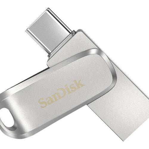 USB stik SanDisk Ultra Dual Drive Luxe 128 GB USB 3.1 Gen 1 / USB-C – sølv