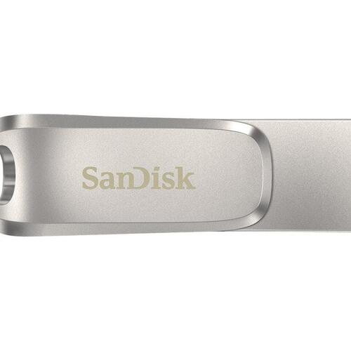 USB stik SanDisk Ultra Dual Drive Luxe 128 GB USB 3.1 Gen 1 / USB-C – sølv