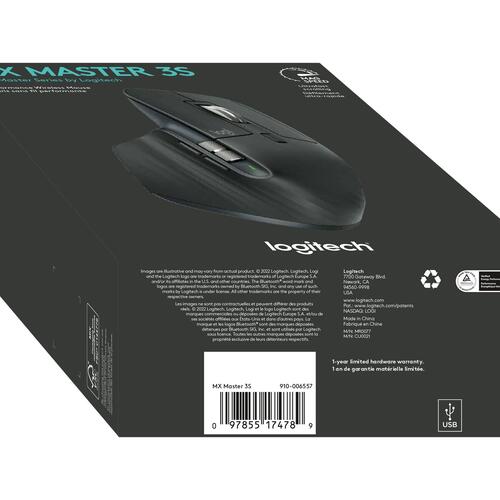 Trådløs mus Logitech MX Master 3S – optisk, grafit