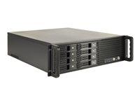 Rack kabinet 3U - Inter-Tech IPC 3U-3508, ATX, sort billede