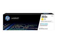 Toner til laserprinter HP 203X gul - høj kapacitet