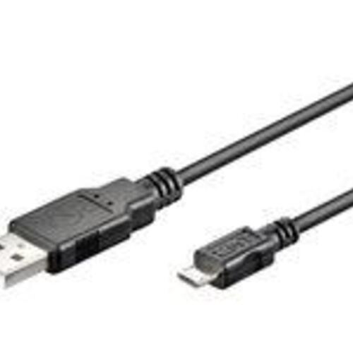 USB kabel – Goobay USB-A til Micro USB-B, 0,15 m, sort