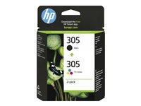 Blækpatroner HP 305 sort + farve - 2-pak