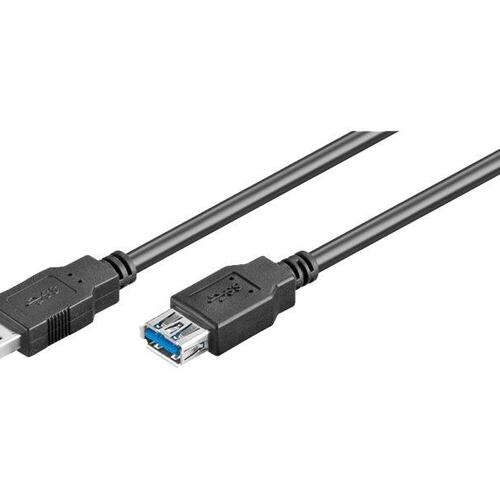 USB forlængerkabel 5 m – Goobay USB 3.0 (A han til A hun) – sort
