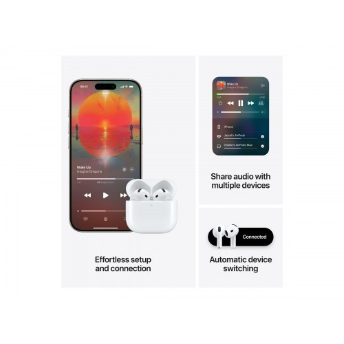 Trådløse høretelefoner Apple AirPods 4 (2024) - hvid