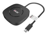 USB-C dockingstation Club 3D til 3x DisplayPort (USB?C 3.2 Gen 1) - Sort