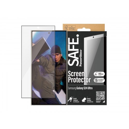 Skærmbeskytter PanzerGlass SAFE. til Samsung Galaxy S24 Ultra – Sort/Transparent