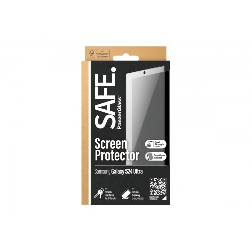 Skærmbeskytter PanzerGlass SAFE. til Samsung Galaxy S24 Ultra – Sort/Transparent