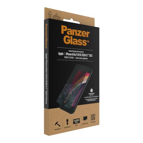 Skærmbeskyttelse PanzerGlass Privacy til iPhone 6/6s/7/8/SE (2. gen) – krystalklar