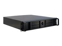 Rack kabinet 2U – Inter-Tech IPC 2U-2098-SK Micro ATX, sort billede