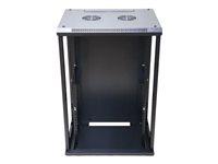 Serverrack vægskab Extralink 18U 600×600 mm - sort, 19" billede