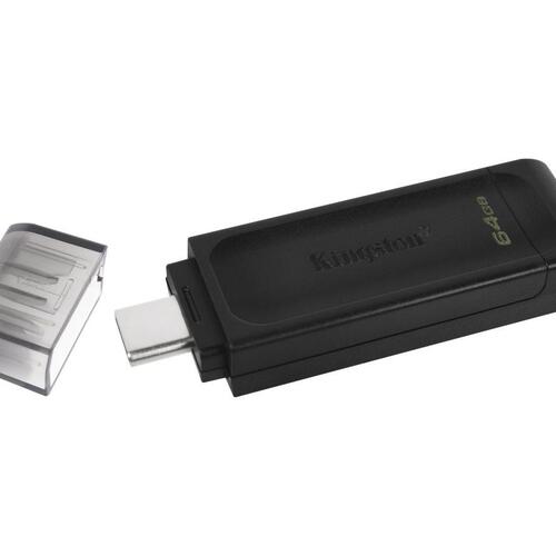 USB-C USB-stick Kingston DataTraveler 70 64 GB 3.2 Gen 1 – Sort