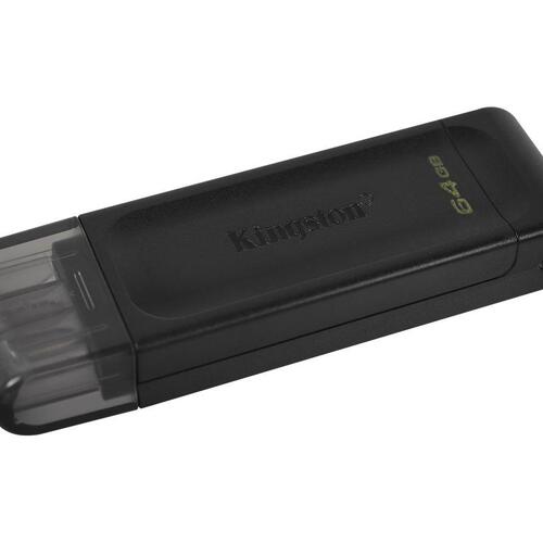 USB-C USB-stick Kingston DataTraveler 70 64 GB 3.2 Gen 1 – Sort