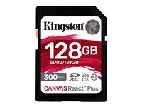 SD-kort Kingston Canvas React Plus SDXC UHS-II 128 GB – 300 MB/s