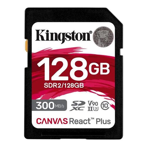SD-kort Kingston Canvas React Plus SDXC UHS-II 128 GB – 300 MB/s