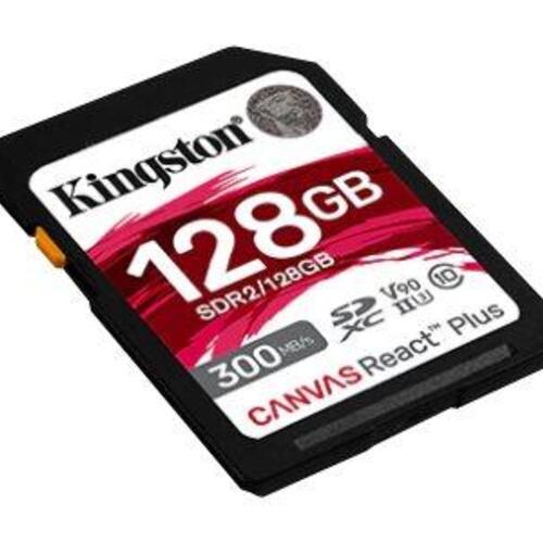 SD-kort Kingston Canvas React Plus SDXC UHS-II 128 GB – 300 MB/s
