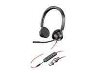 Headset til pc - Poly Blackwire 3325, kablet, sort billede