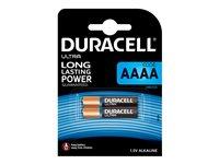 Batterier AAAA Duracell Ultra – alkalisk, 2‑pak