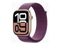 Smartwatch Apple Watch Series 10 (GPS) 46 mm – roseguld, Sportsløkke i blomme billede