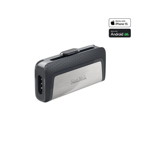 USB stik – SanDisk Ultra Dual 128 GB USB 3.1/USB‑C (grå)
