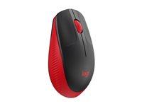 Trådløs mus Logitech M190 – optisk – rød