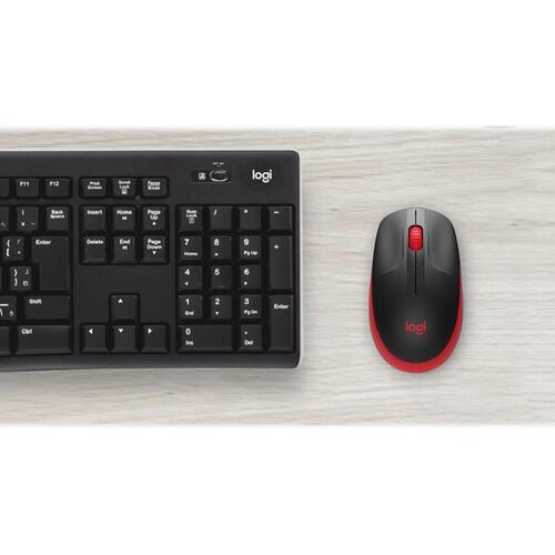 Trådløs mus Logitech M190 – optisk – rød