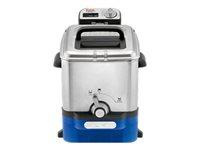 Frituregryde Tefal Oleoclean Pro 3,5 l - børstet stål/blå