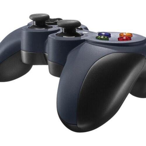 Gamepad til PC Logitech F310 – kablet, sort/blå