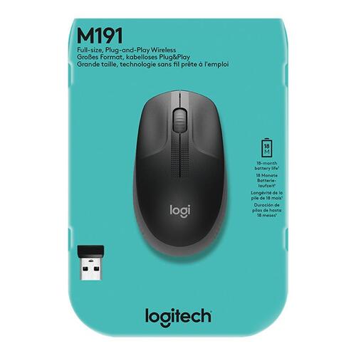 Trådløs mus Logitech M190 – optisk, grå