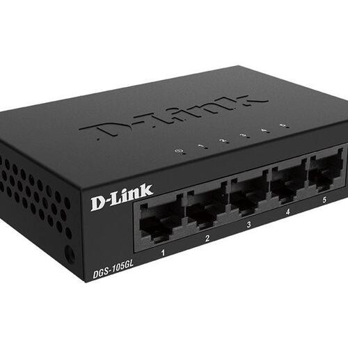 Netværksswitch D-Link DGS-105GL – 5-port Gigabit, uadministreret