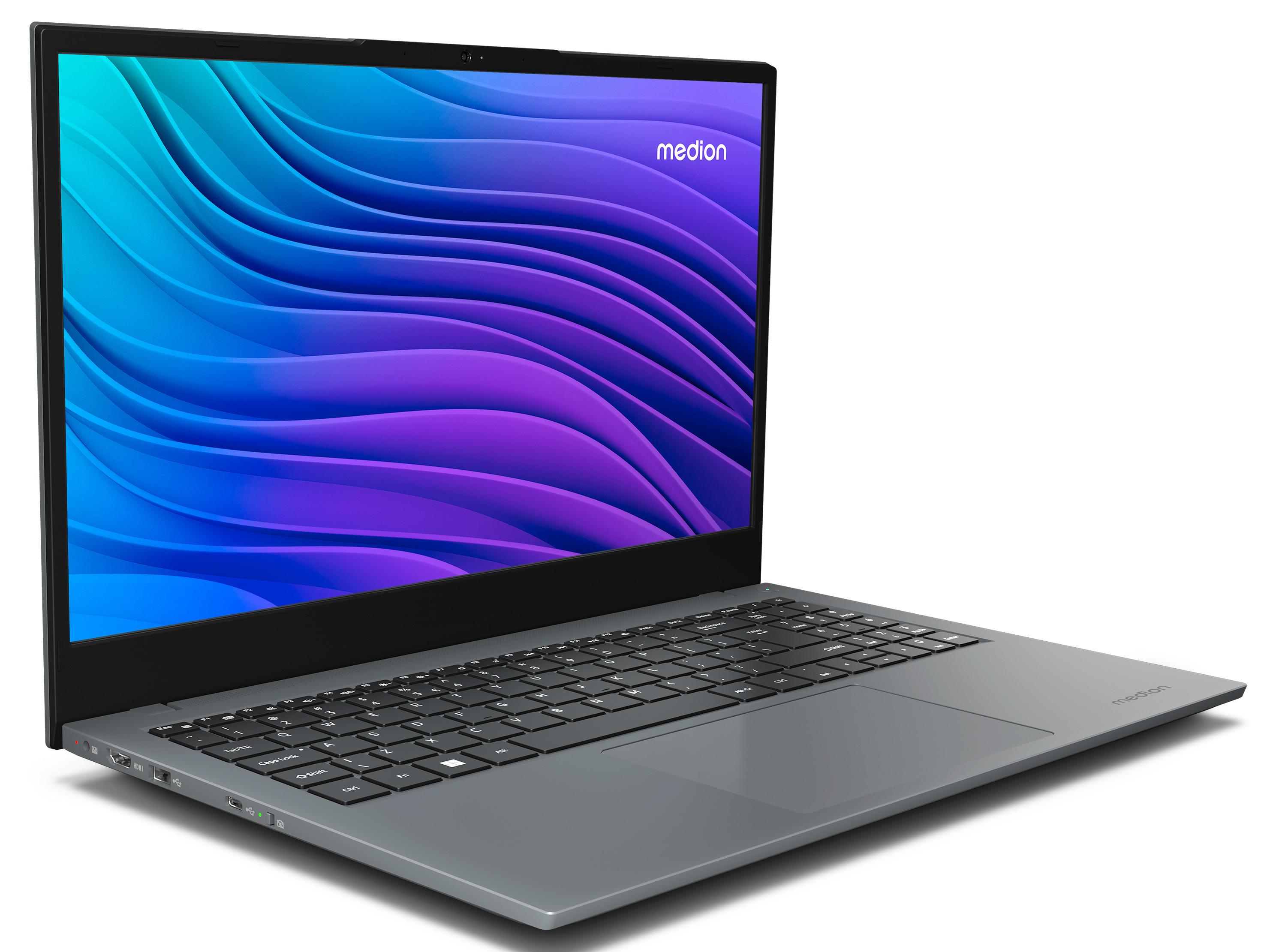 Bærbar computer Medion Akoya E15433 15,6" i5-1334U, 32 GB RAM, 1 TB SSD, Intel Iris Xe, Windows 11 Home (Galaxy Grey)