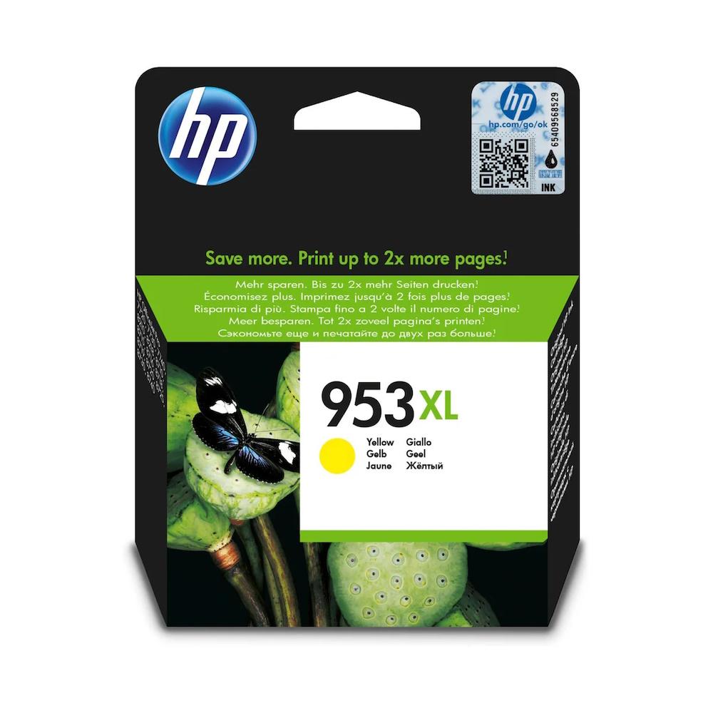 Blækpatron HP 953XL gul - høj kapacitet (18 ml)