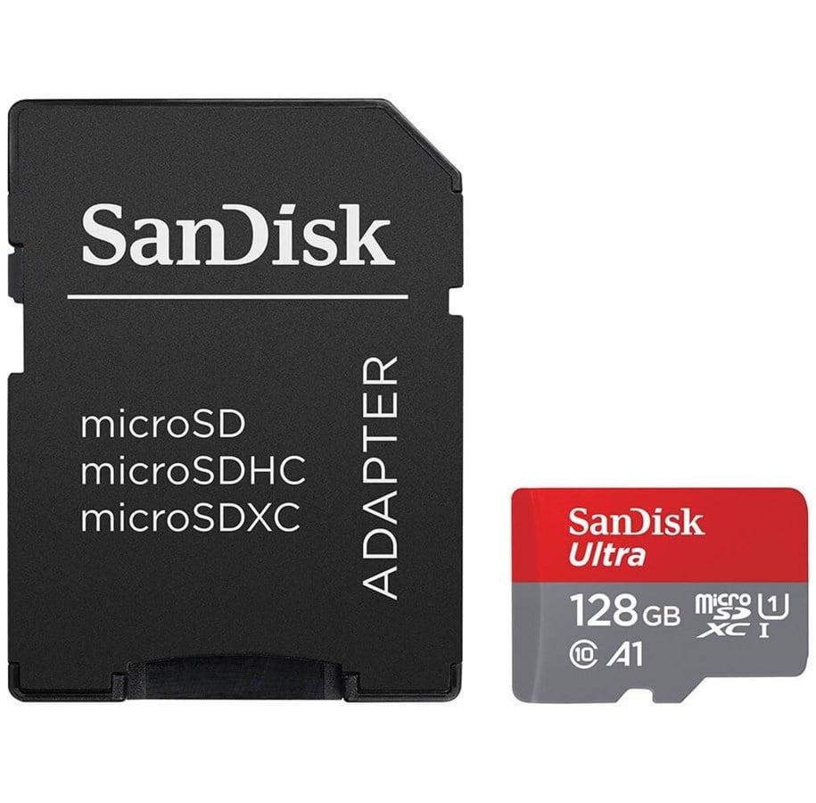 Hukommelseskort microSDXC SanDisk Ultra 128 GB med adapter
