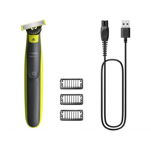 Barbermaskine Philips OneBlade 360 QP2724/23 – våd/tør, grå/lime