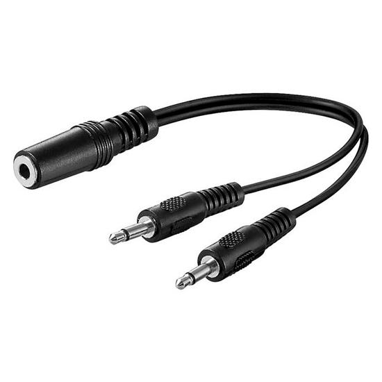 Adapterkabel 3,5 mm splitter 0,2 m – Goobay
