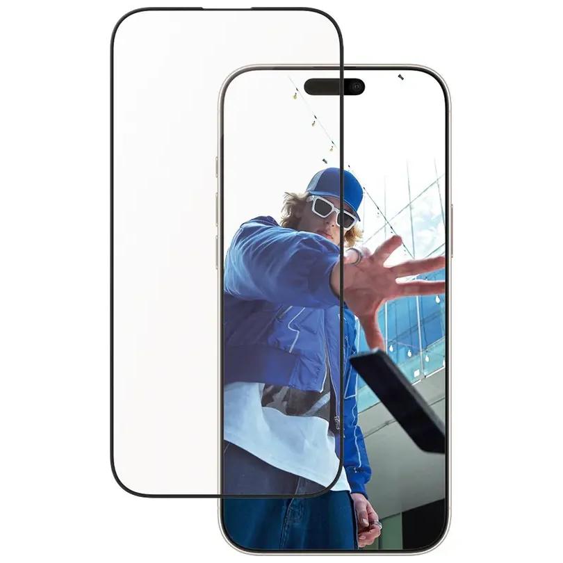 Skærmbeskyttelse til iPhone 16 Pro Max - PanzerGlass med aluminiumsramme (Ultra-Wide Fit) billede